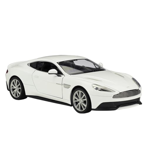 EMRGAZQD Motorfahrzeuge Replika Auto 1:24 for Aston Martin Vanquish V12 Supersportwagen Legierung Druckguss Statisches Metall Automodell Spielzeug Geschenk Originalgetreue Nachbildung(Color:White) von EMRGAZQD