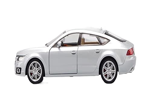 EMRGAZQD Motorfahrzeuge Replika Auto 1:24 for Audi A7 Coupé Legierung Modell Druckguss Metall Auto Simulation Sound Und Licht Sammlung Spielzeug Geschenk Originalgetreue Nachbildung (Color : Silver) von EMRGAZQD