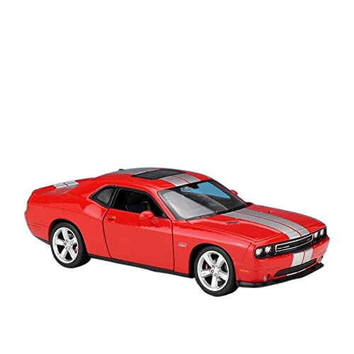 EMRGAZQD Motorfahrzeuge Replika Auto 1:24 for Dodge 2012 Challenger SRT Legierung Automodell Druckguss Simulation Metallauto Spielzeug Sammlung Geschenk Originalgetreue Nachbildung(Red) von EMRGAZQD