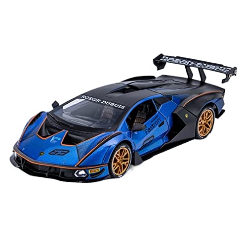 EMRGAZQD Motorfahrzeuge Replika Auto 1:24 for Lamborghini Essenza SCV12 Legierung Sportwagen Diecasts Metall Modell Sound Und Licht Spielzeug Geschenk Originalgetreue Nachbildung (Color : Blue) von EMRGAZQD