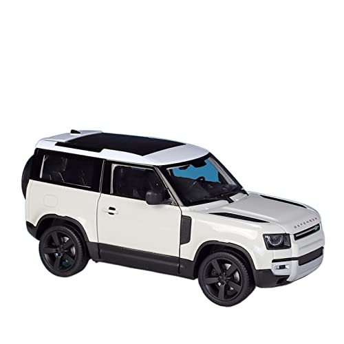 EMRGAZQD Motorfahrzeuge Replika Auto 1:24 for Land Rover Defender 90 2020 Legierung Auto Modell Druckguss Metall Simulation Spielzeug Modell Geschenk Originalgetreue Nachbildung(Color:White) von EMRGAZQD
