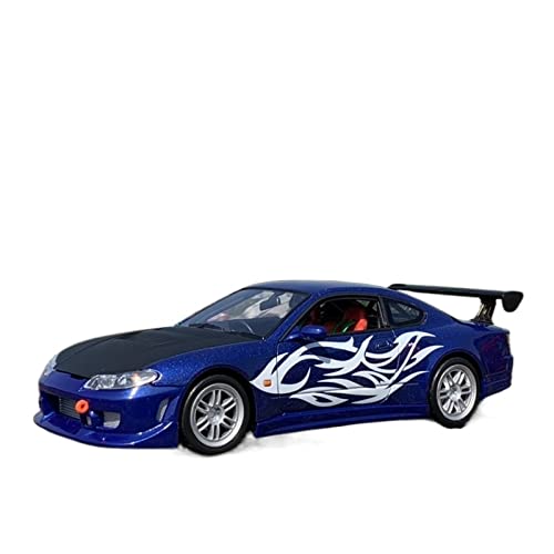 EMRGAZQD Motorfahrzeuge Replika Auto 1:24 for Nissan Silvia S15 Supercar Legierung Druckguss Metall Simulation Auto Modell Spielzeug Sammelbares Geschenk Originalgetreue Nachbildung(Color:Blue) von EMRGAZQD