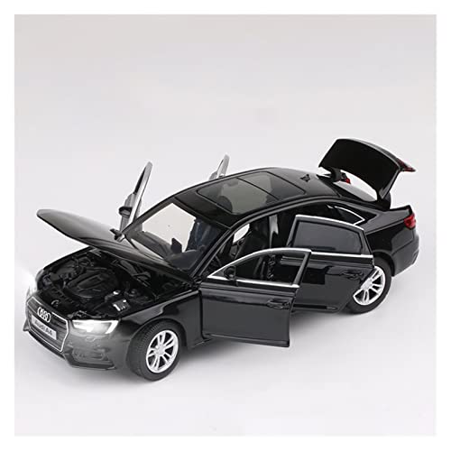 EMRGAZQD Motorfahrzeuge Replika Auto 1:32 Für Audi A4 Legierung Auto Metall Sammlung Simulation Sound Licht Fahrzeug Geschenk Originalgetreue Nachbildung(Black) von EMRGAZQD