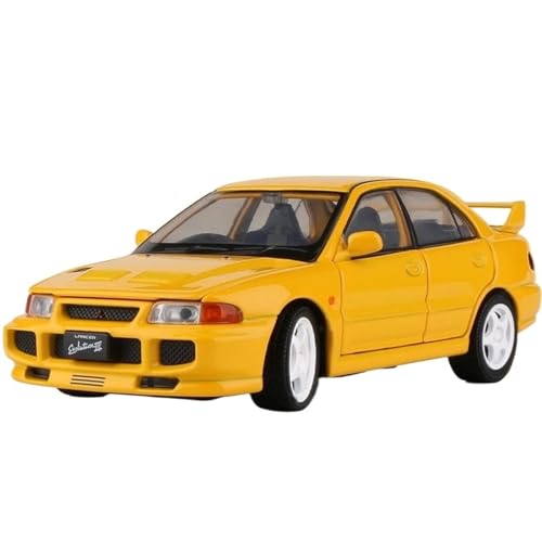 EMRGAZQD Motorfahrzeuge Replika Auto 1:32 Für Mitsubishis Lancer Evo X 3 Legierung Auto Modell Druckguss Fahrzeuge Simulation Sound Licht Originalgetreue Nachbildung (Color : Yellow) von EMRGAZQD