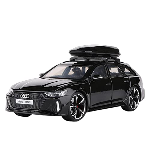 EMRGAZQD Motorfahrzeuge Replika Auto 1:32 for Audi RS6 Avant Legierung Station Wagon Diecasts Metall Sportwagen Modell Sound Und Licht Spielzeug Geschenk Originalgetreue Nachbildung (Color : Black) von EMRGAZQD