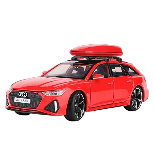 EMRGAZQD Motorfahrzeuge Replika Auto 1:32 for Audi RS6 Avant Legierung Station Wagon Diecasts Metall Sportwagen Modell Sound Und Licht Spielzeug Geschenk Originalgetreue Nachbildung (Color : Red) von EMRGAZQD