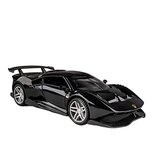 EMRGAZQD Motorfahrzeuge Replika Auto 1:32 for Ferrari P80C Legierung Rennwagen Diecast Metall Spielzeug Sportwagen Sound Und Licht Modell Sammlung Geschenk Originalgetreue Nachbildung (Color : Black) von EMRGAZQD