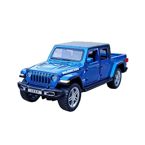 EMRGAZQD Motorfahrzeuge Replika Auto 1:32 for Jeep Wrangler Gladiator Alloy Pickup Diecast Metal Geländewagen Simulation Sound Licht Geschenk Originalgetreue Nachbildung (Color : Blue) von EMRGAZQD