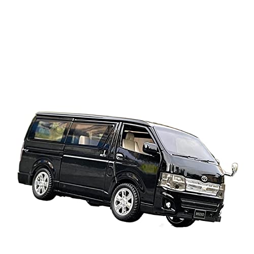 EMRGAZQD Motorfahrzeuge Replika Auto 1:32 for Toyota HIACE MPV Legierung Modell Diecast Simulation Metall Auto Sound Und Licht Dekoration Geschenk Originalgetreue Nachbildung(Color:Black) von EMRGAZQD