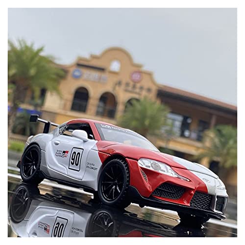 EMRGAZQD Motorfahrzeuge Replika Auto 1:32 for Toyota Supra GT Legierung Rennwagen Diecasts Metall Sportwagen Modell Simulation Sound Licht Spielzeug Geschenk Originalgetreue Nachbildung (Color : Red) von EMRGAZQD