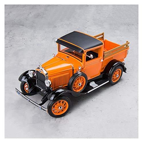 EMRGAZQD Motorfahrzeuge Replika Auto Diecast 1:18 Legierung Für Ford Pickup Fahrzeug 1931 Auto Modell Simulation Statische Souvenir Sammlung Ornamente Zeigen Originalgetreue Nachbildung(Orange) von EMRGAZQD