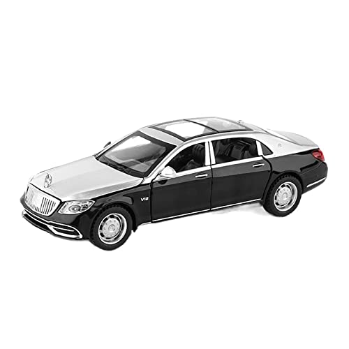 EMRGAZQD Motorfahrzeuge Replika Auto Diecast 1:32 Legierungsmodell Miniatur for Maybach S650 V12 Luxusauto Geschenk Sammeln Display Spielzeug Originalgetreue Nachbildung(Color:Black and Sliver) von EMRGAZQD