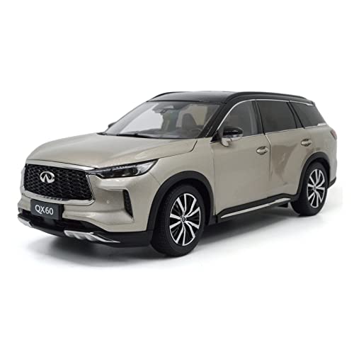 EMRGAZQD Motorfahrzeuge Replika Auto Maßstab 1:18 Für Infiniti QX60 2022 SUV Legierung Druckguss Metall Simulation Mini Auto Modell Spielzeug Geschenk Originalgetreue Nachbildung(Gold) von EMRGAZQD