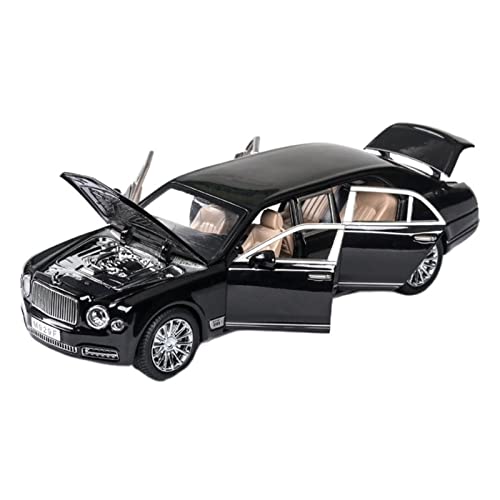 EMRGAZQD Motorfahrzeuge Replika Auto Maßstab 1:24 Für Bentley Mulsanne Mini-Autolegierung Druckguss-Metallsimulation Fertiges Modell Spielzeuggeschenk Originalgetreue Nachbildung(Black) von EMRGAZQD