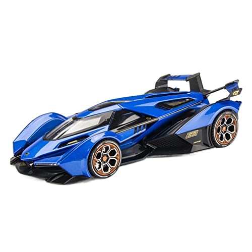 EMRGAZQD Motorfahrzeuge Replika Auto Maßstab 1:24 Für Lamborghini Vision VGT V12 Autolegierung Druckguss Statisches Metallsimulationsmodell Spielzeug Originalgetreue Nachbildung(Blue) von EMRGAZQD