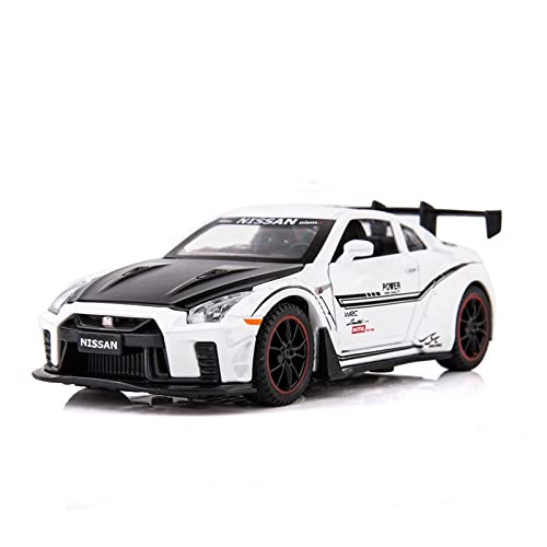 EMRGAZQD Motorfahrzeuge Replika Auto Skala 1:24 for Nissan GTR R35 Legierungsportmodellauto -Simulationsschall Leichte Rückenfahrzeuggeschenke Originalgetreue Nachbildung (Color : 1:32 GT-R White) von EMRGAZQD