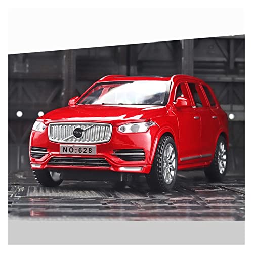 EMRGAZQD Motorfahrzeuge Replika Auto Skala 1:32 for Volvo XC90 SUV Diecast Legierung Automodell Simulation Sound Light Rückenfahrzeugsammlung Originalgetreue Nachbildung (Color : Red) von EMRGAZQD