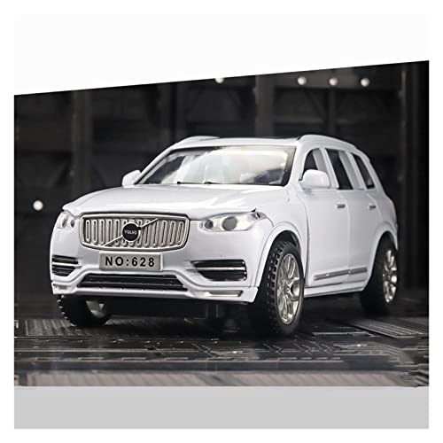 EMRGAZQD Motorfahrzeuge Replika Auto Skala 1:32 for Volvo XC90 SUV Diecast Legierung Automodell Simulation Sound Light Rückenfahrzeugsammlung Originalgetreue Nachbildung (Color : White) von EMRGAZQD