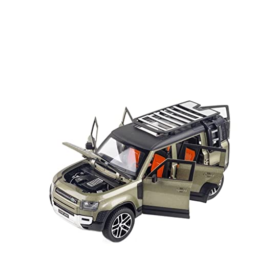 Motorfahrzeuge Replika Auto 1/24 for Land Rover Defender Auto Legierung Diecast Metall Simulation Zurückziehen Modell Spielzeug Dekoration Geschenk Originalgetreue Nachbildung ( Color : Green ) von EMRGAZQD