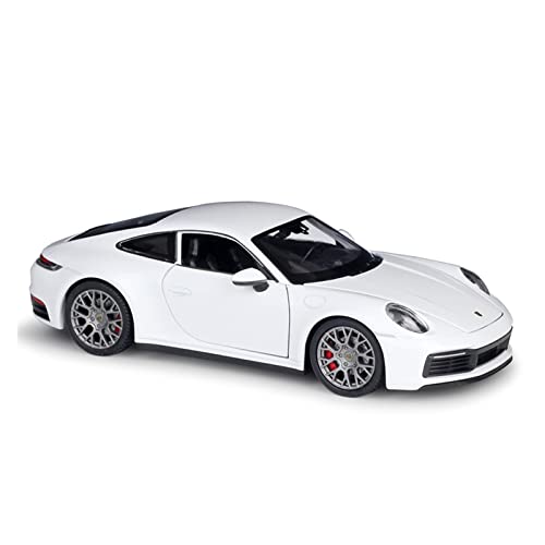 Motorfahrzeuge Replika Auto 1:24 Für Porsche 911 Carrera 4S Sportwagen Metalldruckguss-Fahrzeuge Simulationsautomodell Boutique-Kollektion Originalgetreue Nachbildung(White) von EMRGAZQD