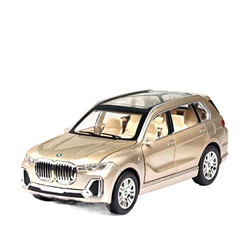 Motorfahrzeuge Replika Auto 1:24 Metall Auto Modell Spielzeug Legierung Druckguss Simulation Dekoration Geschenk for BMW X7 New Energy SUV Originalgetreue Nachbildung(Gold) von EMRGAZQD