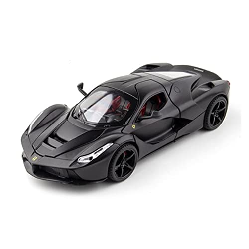 Motorfahrzeuge Replika Auto 1:24 for Ferraris Laferrari Legierung Offener Sportwagen Diecasts Metallmodell Simulation Sound Licht Spielzeug Geschenk Originalgetreue Nachbildung ( Color : Black Hardtop von EMRGAZQD