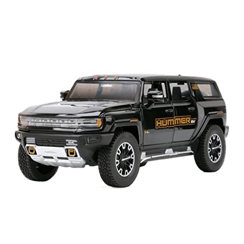 Motorfahrzeuge Replika Auto 1:24 for Hummer EV New Energy Auto Legierung Modell Diecasts Metall Geländewagen Simulation Sound Licht Geschenk Originalgetreue Nachbildung (Color : Hardtop Black) von EMRGAZQD