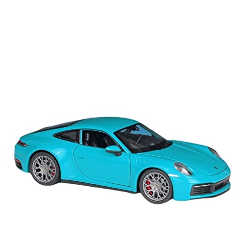 Motorfahrzeuge Replika Auto 1:24 for Porsche 911 Carrera 4S Supersportwagen Legierung Automodell Diecast Simulation Metall Spielzeug Geschenk Originalgetreue Nachbildung(Color:Blue) von EMRGAZQD