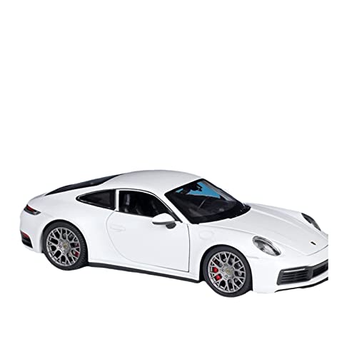 Motorfahrzeuge Replika Auto 1:24 for Porsche 911 Carrera 4S Supersportwagen Legierung Automodell Diecast Simulation Metall Spielzeug Geschenk Originalgetreue Nachbildung(Color:White) von EMRGAZQD