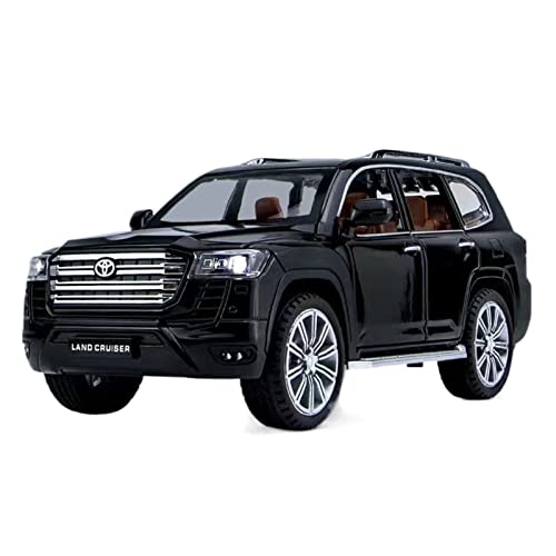 Motorfahrzeuge Replika Auto 1:24 for Toyota LAND CRUISER GT Prado SUV Legierung Modell Diecasts Metall Geländewagen Sound Licht Spielzeug Geschenk Originalgetreue Nachbildung ( Color : LC300 Black ) von EMRGAZQD