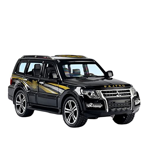 Motorfahrzeuge Replika Auto 1:32 for Mitsubishi PAJERO SUV Legierung Modell Diecasts Metall Auto Simulation Sound Licht Spielzeug Dekoration Geschenk Originalgetreue Nachbildung ( Color : Black ) von EMRGAZQD