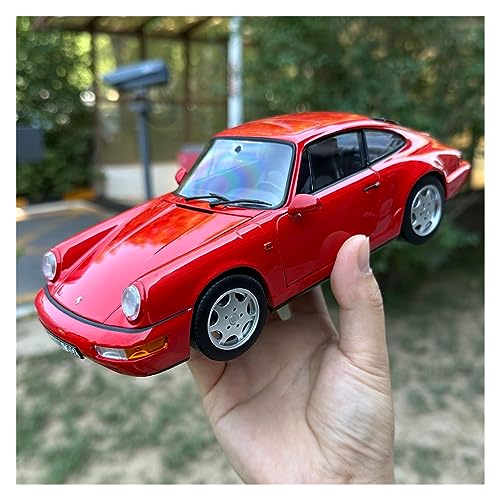 Motorfahrzeuge Replika Auto Maßstab 1:18 Für Porsche 911 Carrera 2 Cabriolet 1990, Automodell, Legierung, Persönliche Sammlung, Druckgussfahrzeug Originalgetreue Nachbildung(Carrera 2 Red) von EMRGAZQD