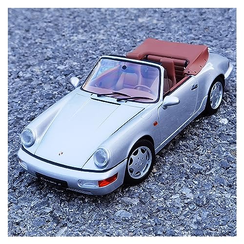 Motorfahrzeuge Replika Auto Maßstab 1:18 Für Porsche 911 Carrera 2 Cabriolet 1990, Automodell, Legierung, Persönliche Sammlung, Druckgussfahrzeug Originalgetreue Nachbildung(Carrera 2 Silver) von EMRGAZQD