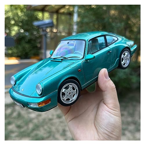 Motorfahrzeuge Replika Auto Maßstab 1:18 Für Porsche 911 Carrera 2 Cabriolet 1990, Automodell, Legierung, Persönliche Sammlung, Druckgussfahrzeug Originalgetreue Nachbildung(Carrera 2 Turquoise) von EMRGAZQD