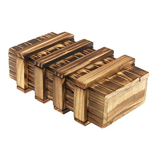 EMSea Geschenk-Puzzle-Box, Geheimfach aus Holz für Gehirnaufgabe, versteckte Geldkarten, Sammlung, Münze, Erwachsene, Kinder, L von EMSea