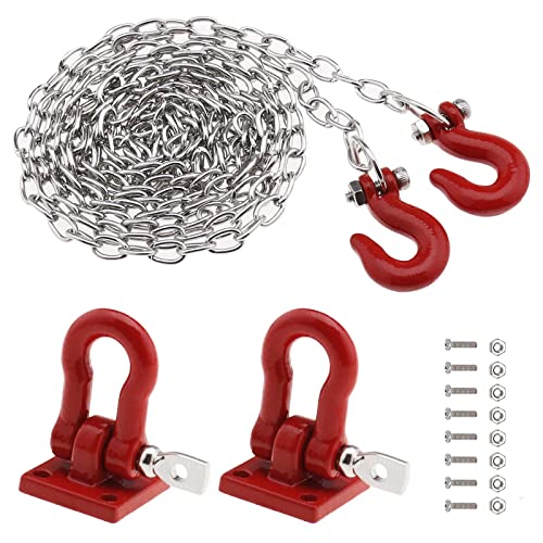 EMSea RC Abschlepphaken Set RC U Form Abschlepphaken Anhänger Kette Montageteile Metall RC Anhänger Abschleppkette Set Modellauto Zubehör für 1/10 Maßstab RC Auto Klettern Crawler EMSea RC Abschlepphaken Set RC U Form Abschlepphaken Anhänger Kette Montageteile Metall RC Anhänger Abschleppkette Set Modellauto Zubehör für 1/10 Maßstab RC Auto Klettern Crawler von EMSea
