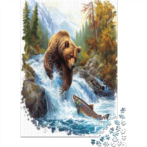 Brown Bär Puzzle 1000 Teile,für Erwachsene, Impossible Puzzle,farbenfrohes Legespiel,GesKükenlichkeitsspiel Für Die Ganze Familie,Erwachsenenpuzzle Puzzel 1000pcs (75x50cm) von EMTRKPWLJ