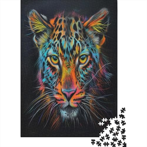 Leopard 1000 Stück Puzzles Für Erwachsene Teenager Stress Abbauen Familien-Puzzlespiel 1000-teiliges Puzzle Kinder Lernspiel Spielzeug Geschenk Puzzel 1000pcs (75x50cm) von EMTRKPWLJ