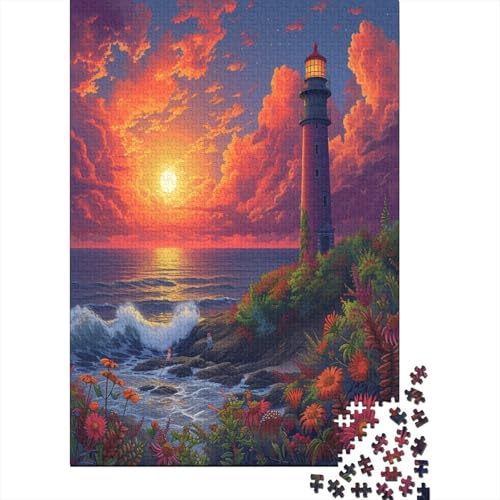 Leuchtturm Puzzle 1000 Teile - Puzzle Für Erwachsene, Puzzle, Puzzlespiel Erwachsenen Puzzlespiel Puzzel 1000pcs (75x50cm) von EMTRKPWLJ