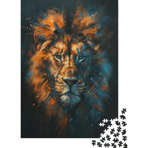 Löwe 1000 Stück Puzzles Für Erwachsene Teenager Stress Abbauen Familien-Puzzlespiel 1000-teiliges Puzzle Kinder Lernspiel Spielzeug Geschenk Puzzel 1000pcs (75x50cm) von EMTRKPWLJ