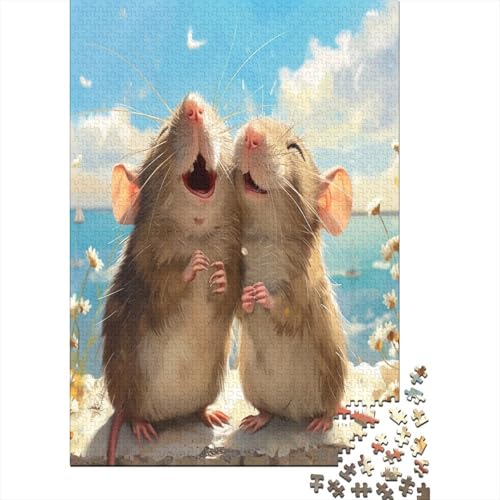 Ratte Puzzlespiel 1000 Teile Erwachsene -Puzzle 1000 Stück Spiel Puzzles Für Erwachsene Kinder Puzzle Erwachsenen Puzzlespiel Puzzel 1000pcs (75x50cm) von EMTRKPWLJ