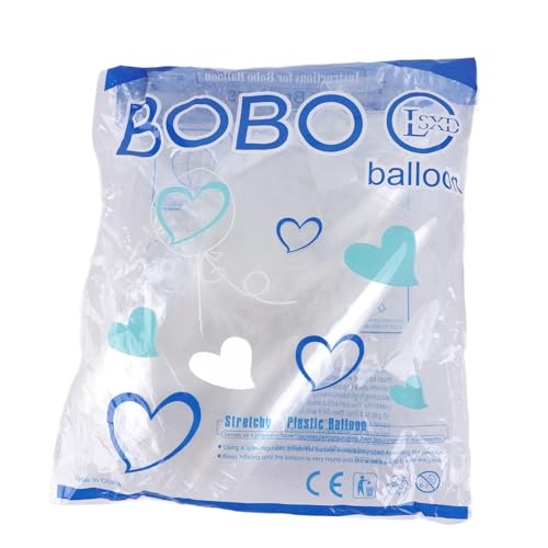 10 Stück Bobo-Luftballons mit Breiter Öffnung, Wiederverwendbar, Umweltfreundlich, Transparent, Hochzeit, Geburtstag, Party von EMUKOEP
