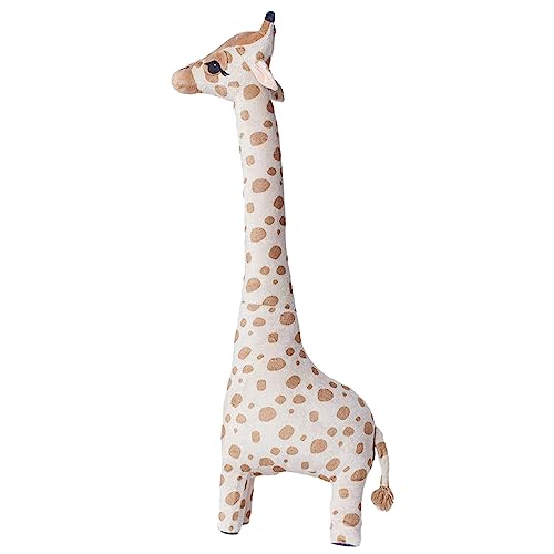 EMUKOEP Giraffenpuppe, Superweiche PP-Füllung, Baumwolle, Standfest, Niedliche Giraffen-Schlafpuppe, Stofftier (100cm) von EMUKOEP