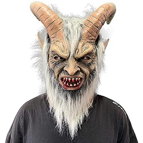 EMUKOEP Horror-Kopfbedeckung, Cosplay-Requisiten, Halloween-Gesichtsbedeckung Erwachsene und Kinder (Schwarz) von EMUKOEP