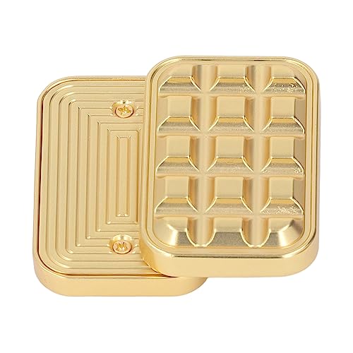 EMUKOEP Magnetischer Haptischer Slider für Erwachsene, Tragbar, Ergonomisch, Metall, Zum Stressabbau, Bausteine, Ziegel, Push-Slider-Spielzeug (Gold) von EMUKOEP