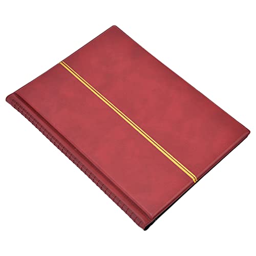 EMUKOEP Münzsammelbuch, 250 Taschen-Gedenkmünzen-Sammelhalter, Aufbewahrungsalbum für Zuhause (Rot) von EMUKOEP