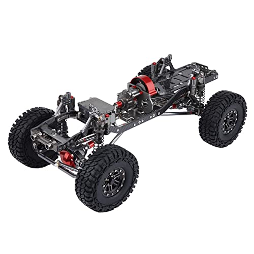 EMUKOEP RC-Car-Rahmensatz mit Reifen, 313 Mm Radstand, Set für AXIAL SCX10, Aluminiumlegierung, Kohlefaser von EMUKOEP