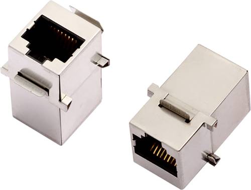 Encitech 3101S-8821 RJ45-Steckverbinder CAT 5 2101-0115-02 Doppelkupplung Polzahl 8P8C Metall 1St. von ENCITECH