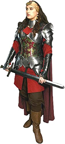 ENCORE HOME DECOR Antike, handgefertigte mittelalterliche Rüstung Mittelalterliche Nachtrüstung für Cosplay, LARP 20 Gauge Stahl Mittelalter Ritter Königin Lady Woman Lena Full Suit of Armor Halloween von ENCORE HOME DECOR