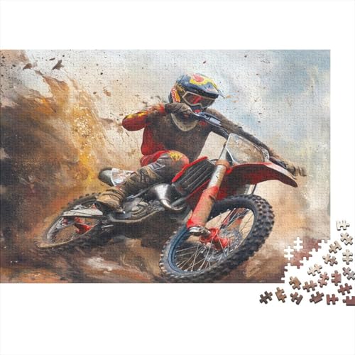 Dirt Bike 1000 Teile, Impossible Puzzle,GesKükenlichkeitsspiel Für Die Ganze Familie, Erwachsenenpuzzle Ab 14 Jahren Puzzel 1000pcs (75x50cm) von ENDVAOGIR